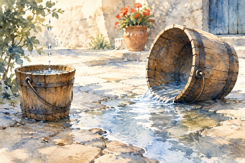 Water Spilled and Slowly Gathered